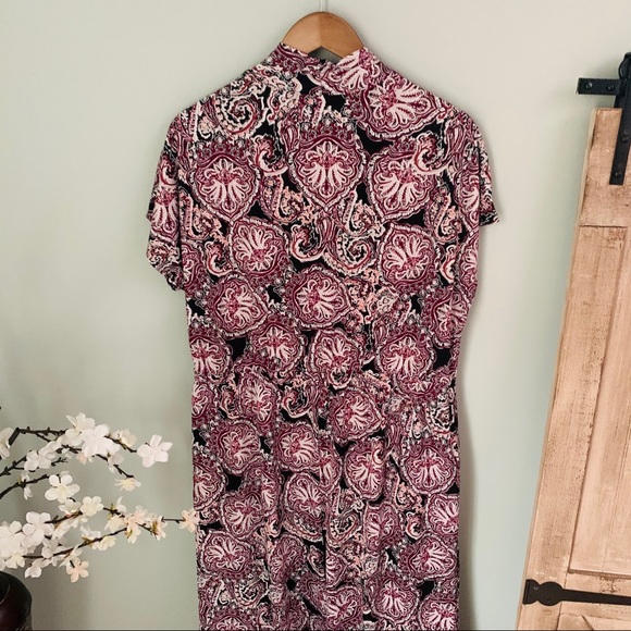 NYCollection Paisley Print Belted Jumpsuit Size 2X - Picture 6 of 9